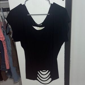 Daydreamer Black Cut-Out Crop Top
